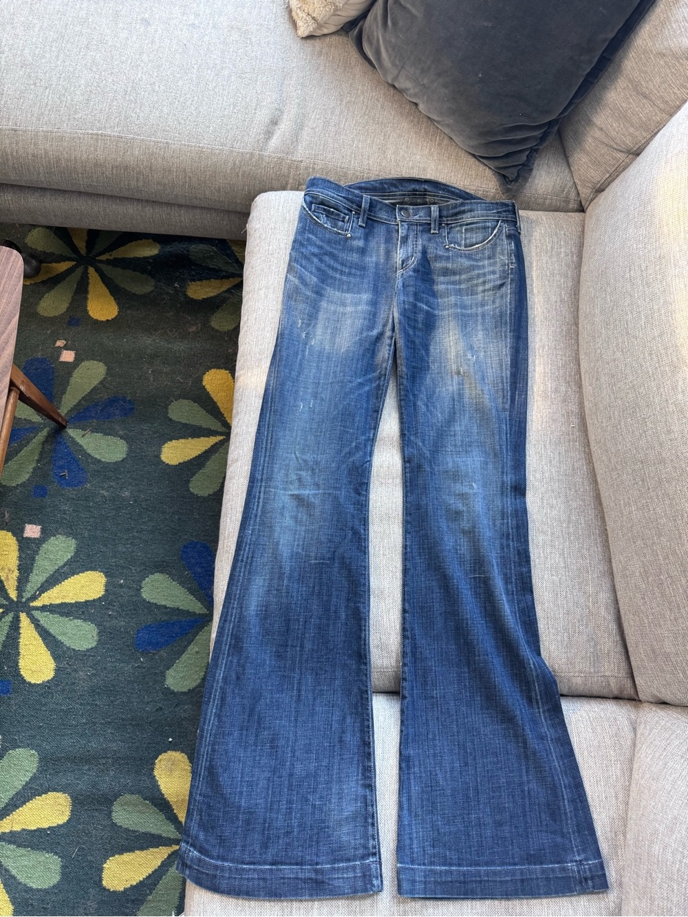 Citizens Of Humanity Blue Flare Wide-Leg Jeans size 29